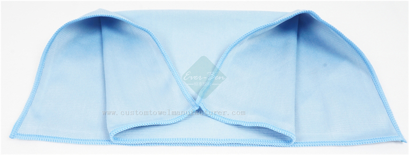 China Bulk Wholesale microfiber rags home depot Factory Custom Blue Microfiber Glass Towels Supplier